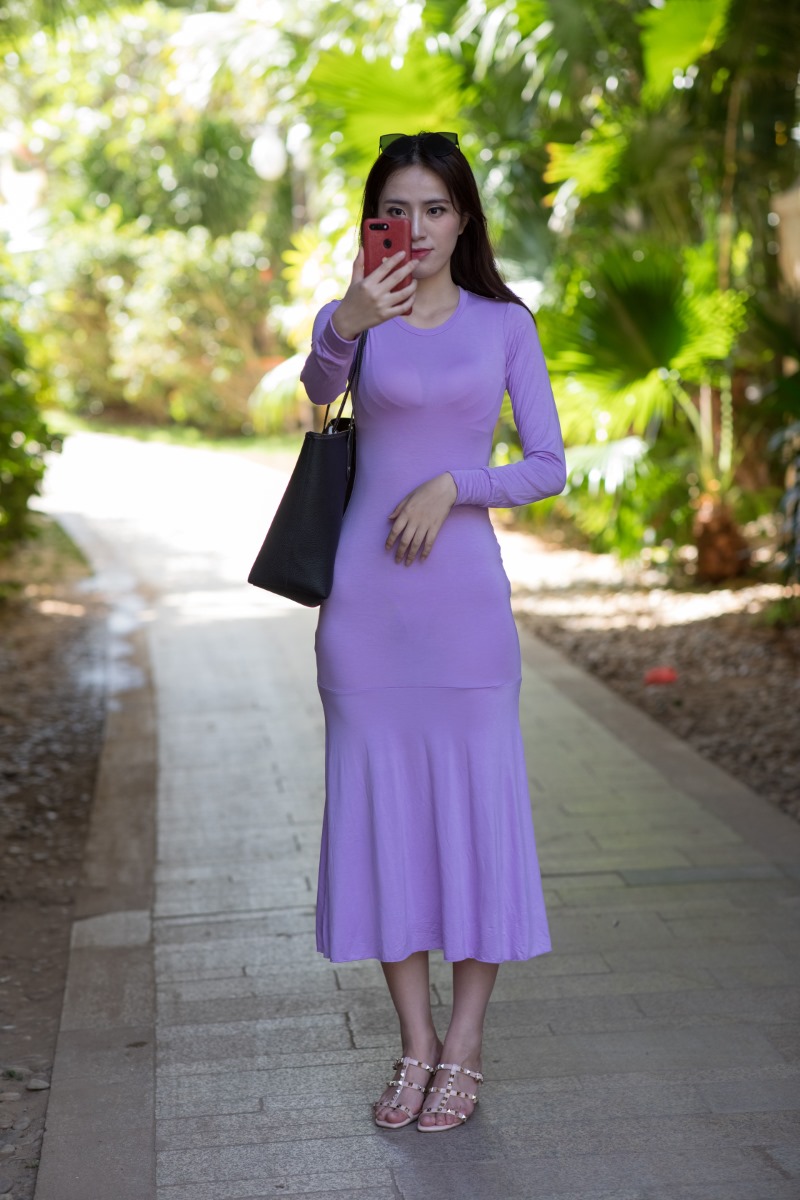 魔镜街拍 NO.038 紫色紧身连衣裙 [460P/1.1GB] 美丝写真-第4张